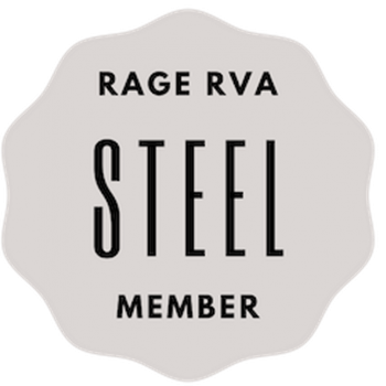 image in the shape of a medallion that reads Steel Member